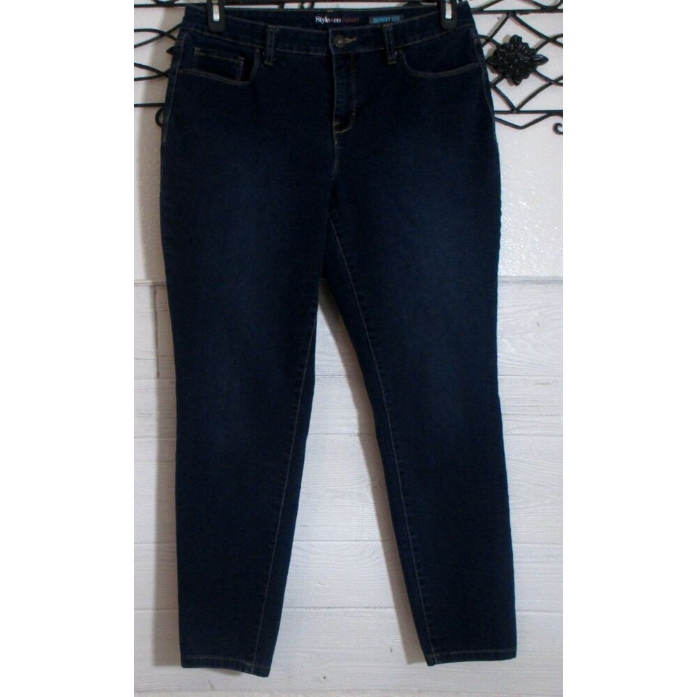Style & Co Women's Blue Denim Jeans Size 10S Skinny Leg